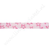 Ripsband Sterne Offen 10mm - Rosa Pink