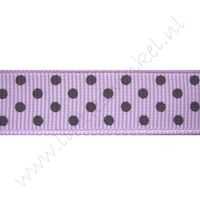 Ripsband Punkte 16mm - Lavendel Lila