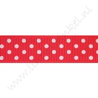 Stippenlint 16mm - Rood Wit