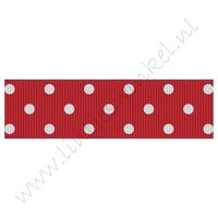 Stippenlint 22mm - Rood Wit