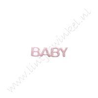 Woord Baby 22mm - Satijn Roze