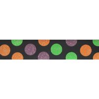 Stippenlint Groot Mix 22mm - Zwart Oranje Paars Groen