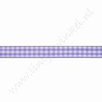 Geruit lint 10mm (rol 45 meter) - Lavendel