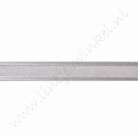 Organza Satinrand 10mm (Rolle 22 Meter) - Silber